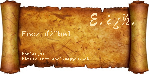 Encz Ábel névjegykártya